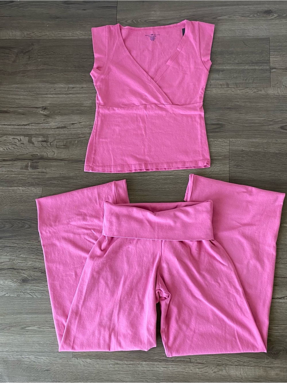 Brandy Melville Hot Pink Top & Hot Pink Priscilla Pants Set